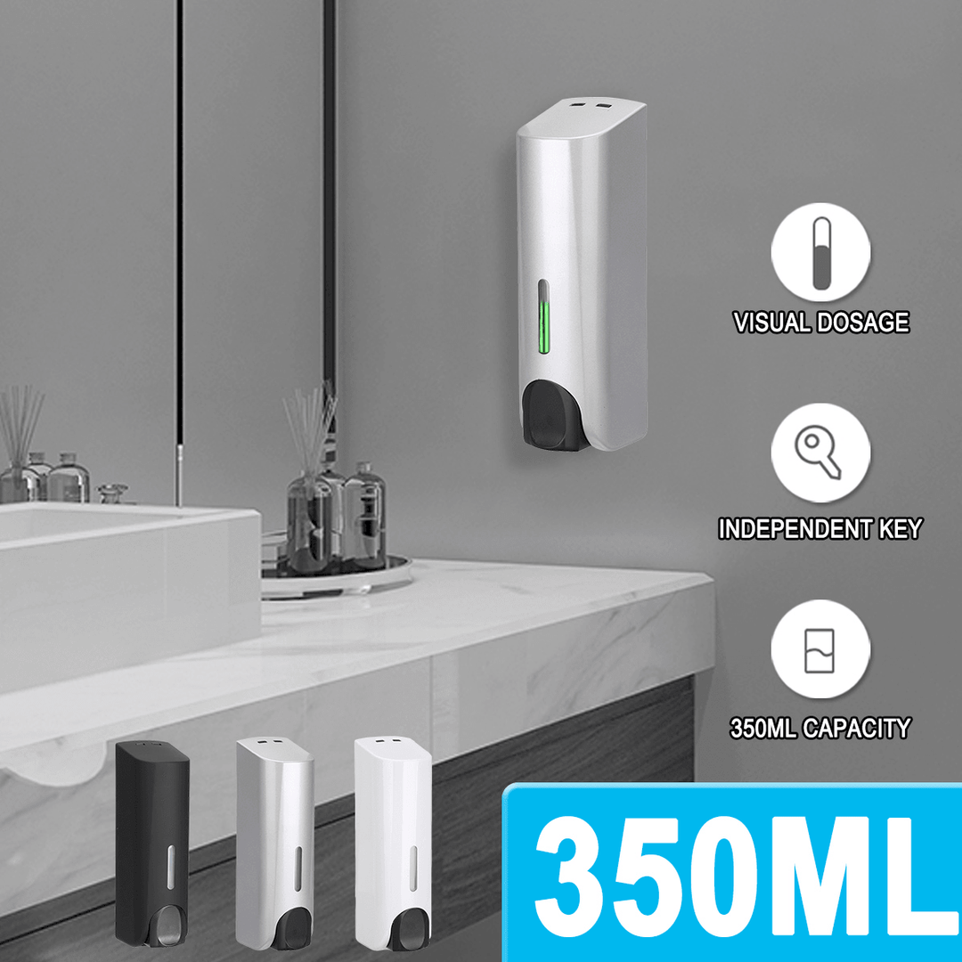 Bakeey Soap Dispenser Wall Mount Shower Bath Shampoo Dispenser Liquid Soap Container Bathroom Accessories - MRSLM