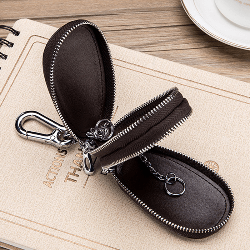 Men Genuine Leather Vintage Car Key Case Bag - MRSLM