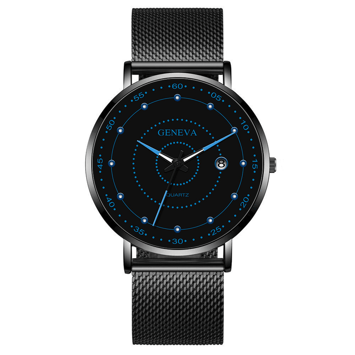 Fashion Alloy Men Business Watch Decorated Pointer Luminous Quartz Watch - MRSLM