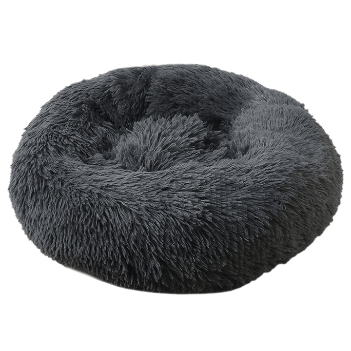 Super Soft Pet Bed Winter Warm Sleeping Bed for Dogs Kennel Dog round Cat Long Plush Puppy Cushion Mat Portable Pet Supplies - MRSLM