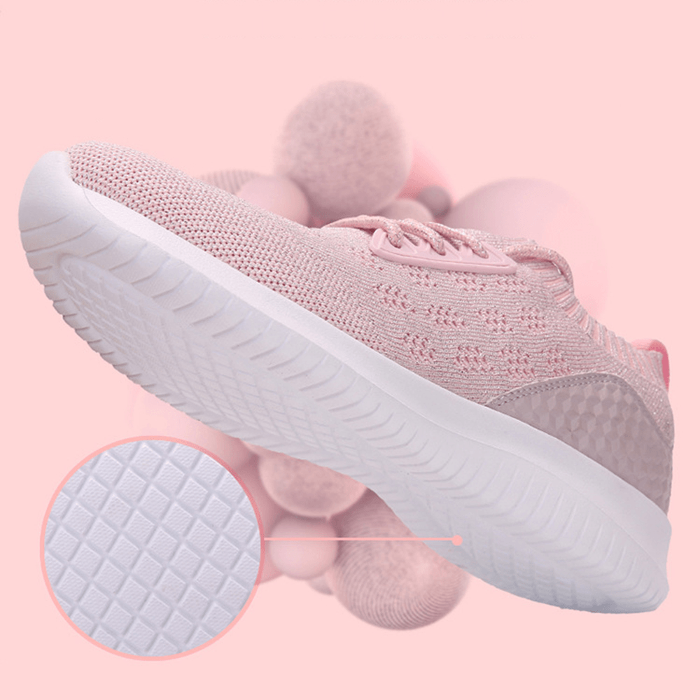 Women Casual Breathable Knitted Lightweight Non-Slip Sneakers - MRSLM