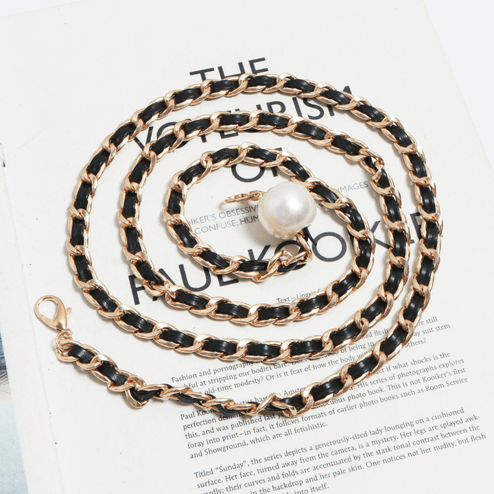 Thin Belt Fashion Chain Braided Waist - MRSLM