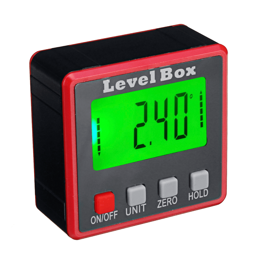 Digital LCD Protractor Gauge Angle Finder Bevel Laser Level Box Inclinometer Meter - MRSLM