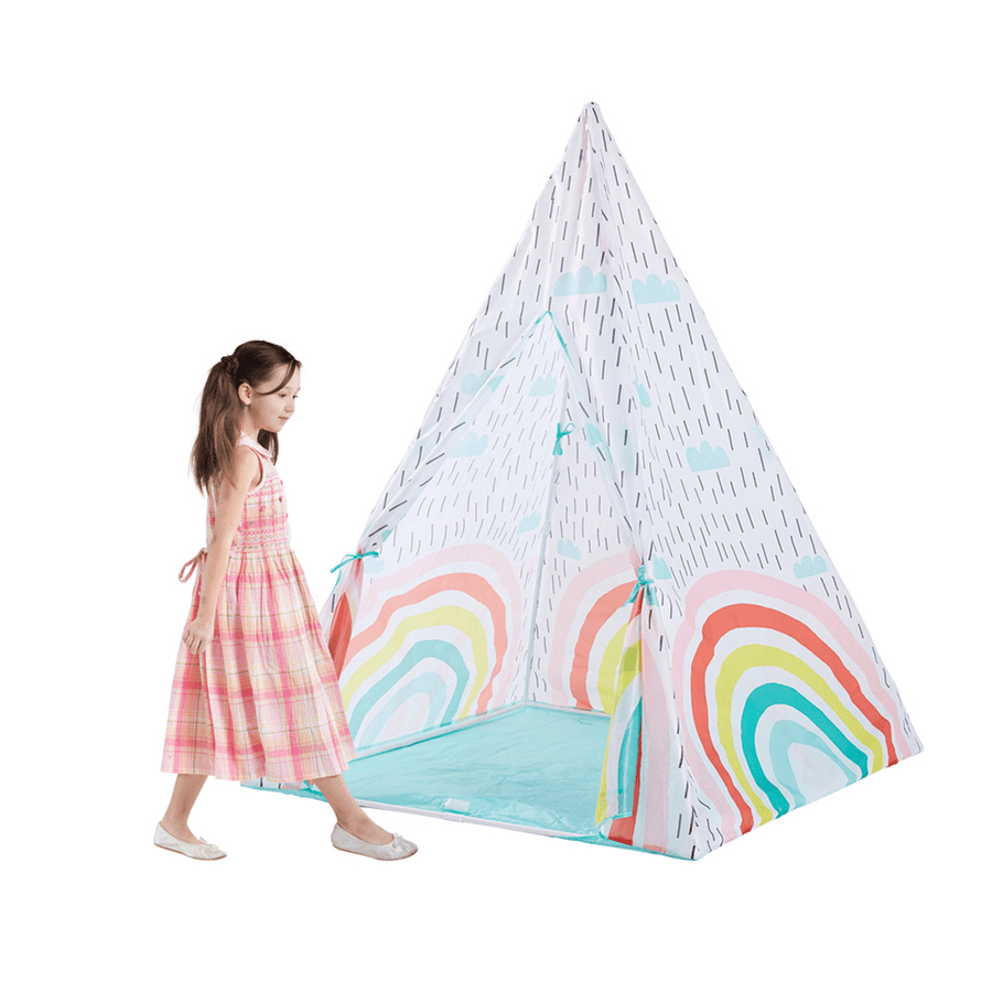 100Cm*140Cm Large Kids Play Tent Teepee Children Playroom Indian Play House Room Baby Game Outdoor Indoor Home - MRSLM