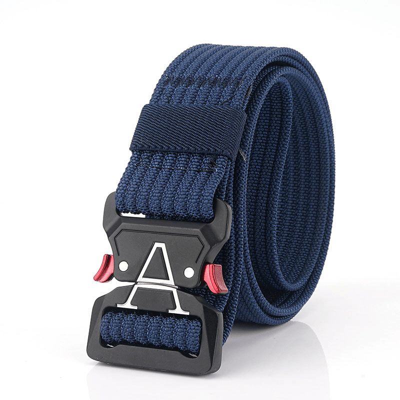 125Cm 3.8Cm Nylon Waist Leisure Belts Zinc Alloy Tactical Belt Quick Release Inserting Buckle - MRSLM