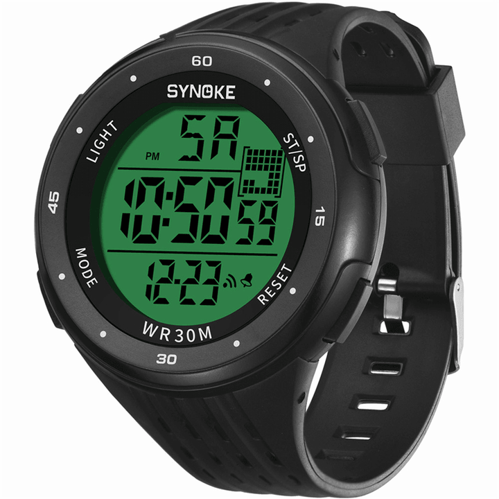 SYNOKE 9007 Sport Men Watch 3ATM Waterproof Luminous Display Electronic Large Dial Digital Watch - MRSLM