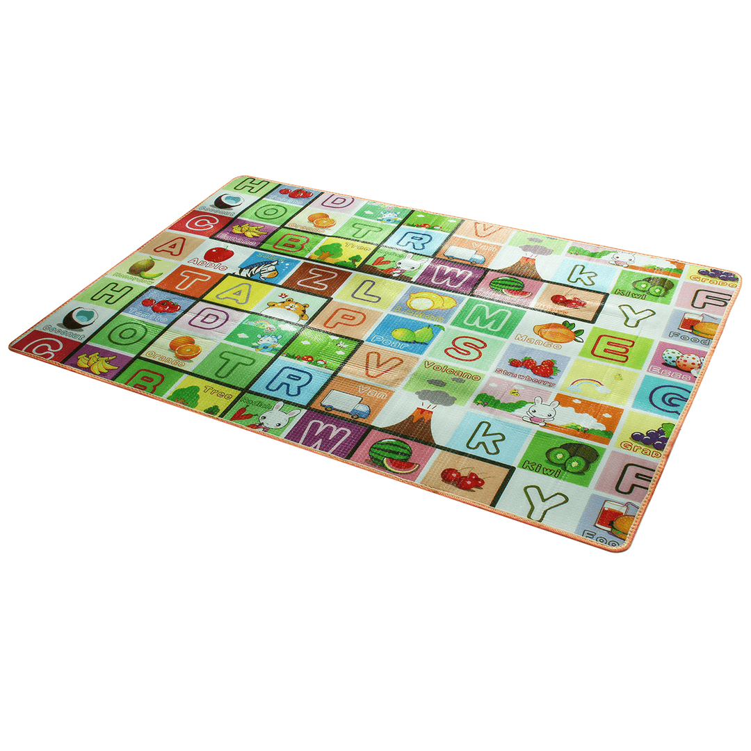 1.2/1.5/2X1.8M Waterproof Non-Slip Baby Kids Floor Play Mat Children Game Blanket Crawling Carpet Cushion Pad - MRSLM