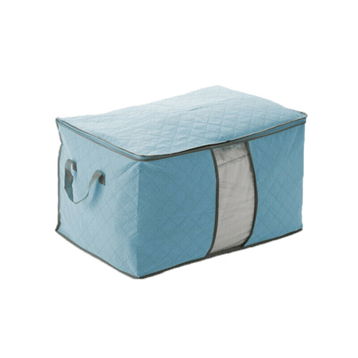 Large Foldable Non-Woven Clothes Quilt Blanket Zipper Storage Bag Organizer Box - MRSLM