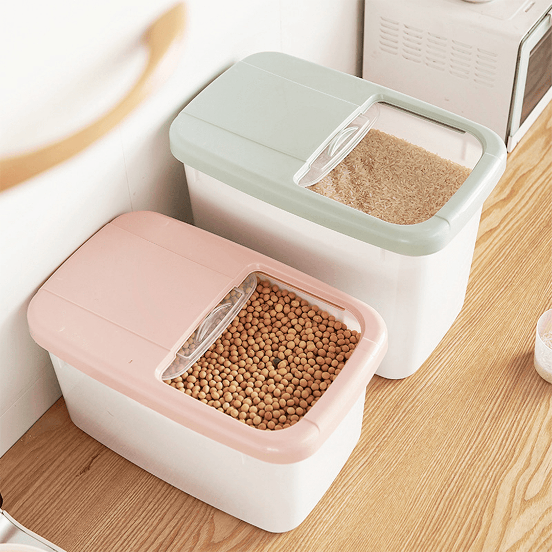 20KG Food Storage Box Rice Kitchen Storage Container Grain Storage Cat Litter Toys Ttorage Box for Travel Camping - MRSLM