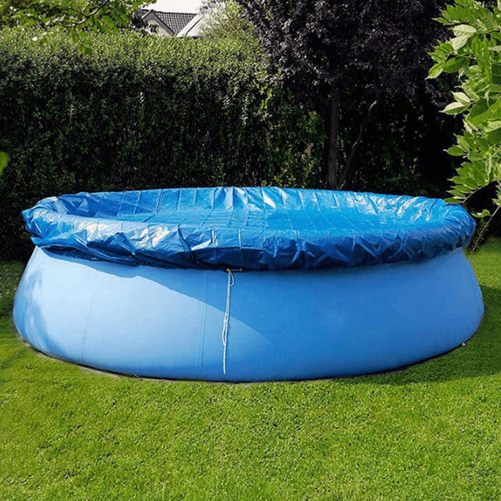 Multifunction Inflatable Swimming Pool Cover Large Size Dustproof Waterproof Square round Cover Cloth Lip Mat Sunshade Canopy for Outdoor Villa Garden Pool - MRSLM