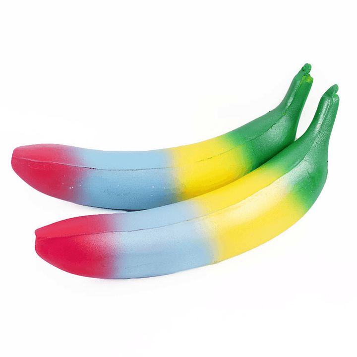 Sanqi Elan Rainbow Banana Squishy 18*4CM Soft Slow Rising with Packaging Collection Gift Toy - MRSLM