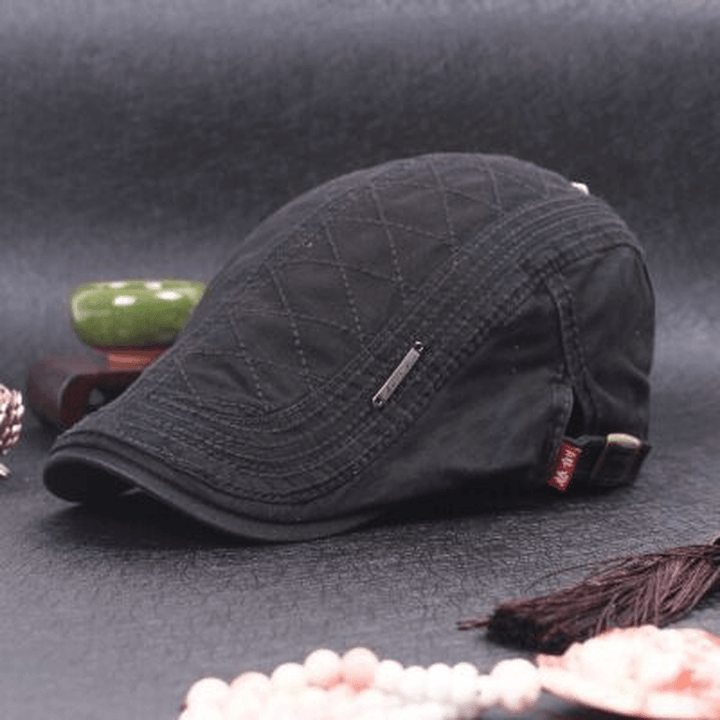 Men'S Beret Pure Cotton English Hat - MRSLM