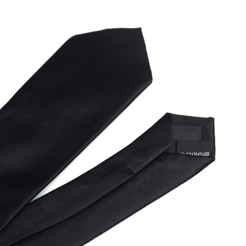 Casual Formal Wear Black Ultra-Narrow 6Cm Tie - MRSLM