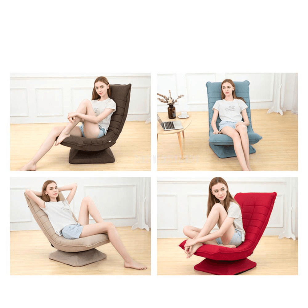 360 Degree Rotatable Adjustable Sofa Lazy Chaise Lounge Chair Reading Living Room Bedroom Foldable Soft Leisure - MRSLM