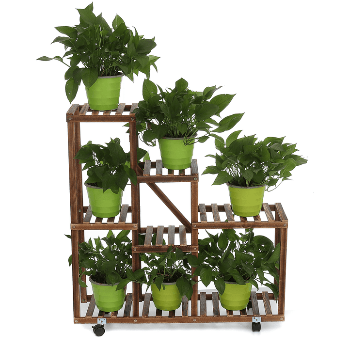5-Tier Premium Wooden Plant Stand Multipurpose Storage Rack Display Flower Pot - MRSLM