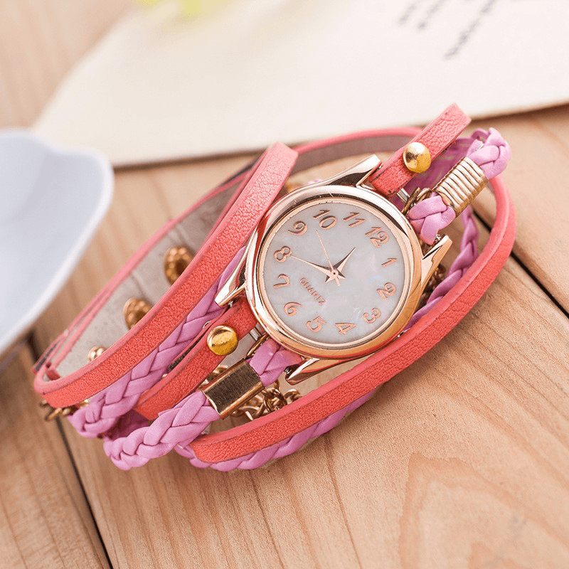 Fashion Casual Shell Surface Diamond Bracelet Watch Women Quartz Watch - MRSLM