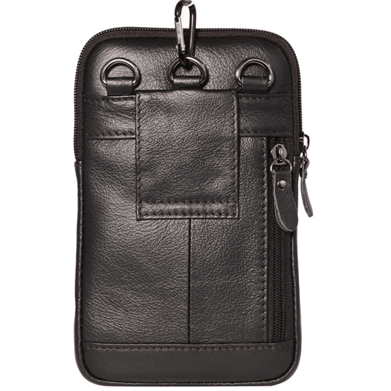 Genuine Leather 5.5-7″ Cell Phone Bag Waist Bag Crossbody Bag for Men - MRSLM