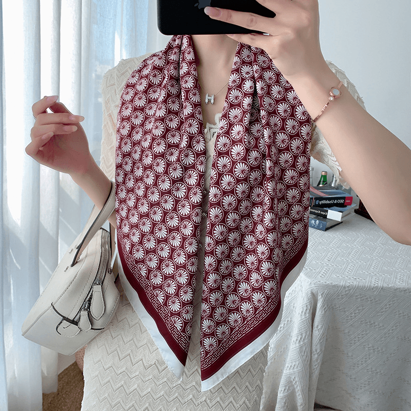 Retro Women'S Simple All-Match Western Fashion Temperament Twill Scarf - MRSLM