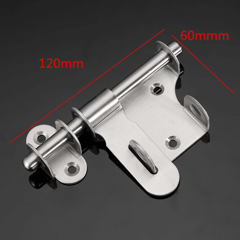 Stainless Steel Left and Right Latches Sliding Lock Security Door Latch with Screws - MRSLM