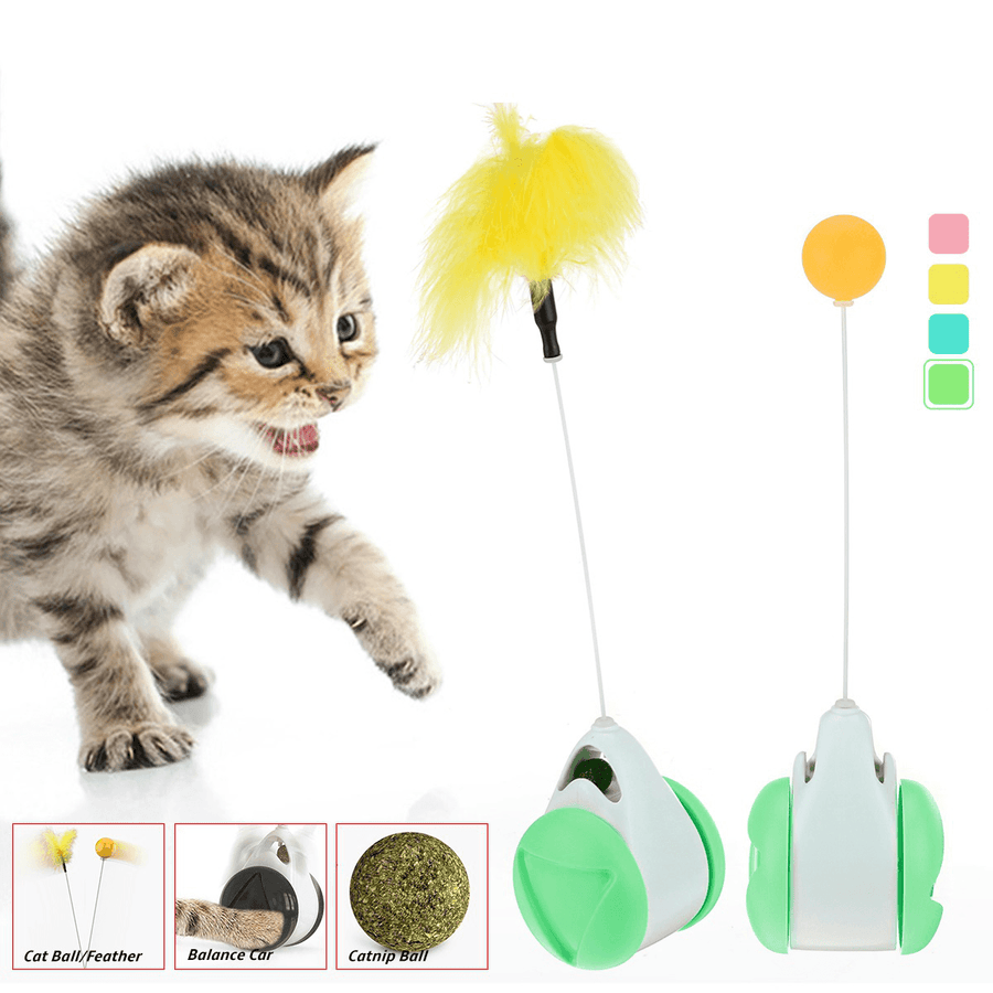Cat Interactive Plush Toy Star Balls plus Feather High Quality Plastic Material Throwing Funny Interactive Plush Toy Supplies - MRSLM