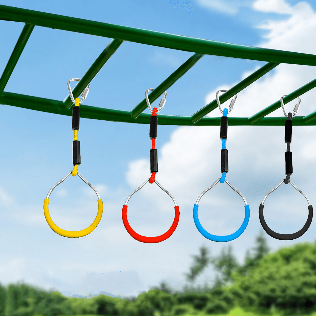 4Pcs/Set Children Backyard Toys Infantil Hanging Rings Kids Climbing Swing Rings Outdoor Gymnastic Ring - MRSLM
