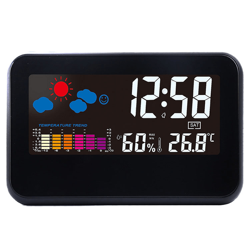 DC-002 Digital Weather Station Thermometer Hygrometer Alarm Clock Smart Sound Control Clock - MRSLM