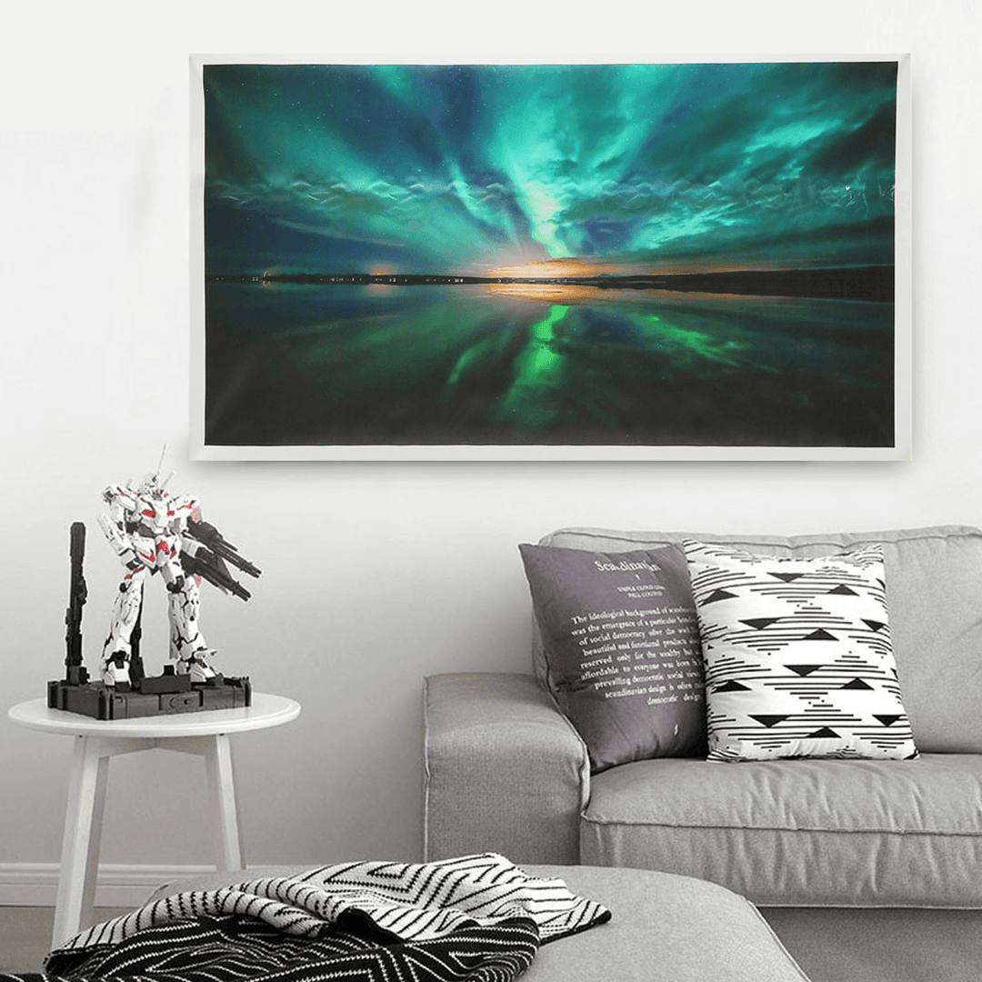 Teal Northern Lights Canvas Prints Paintings Picture Wall Home Art Decorations - MRSLM