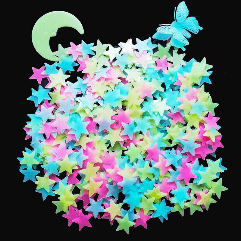 Wall Decoration Butterfly Moon Fluorescent Sticker - MRSLM