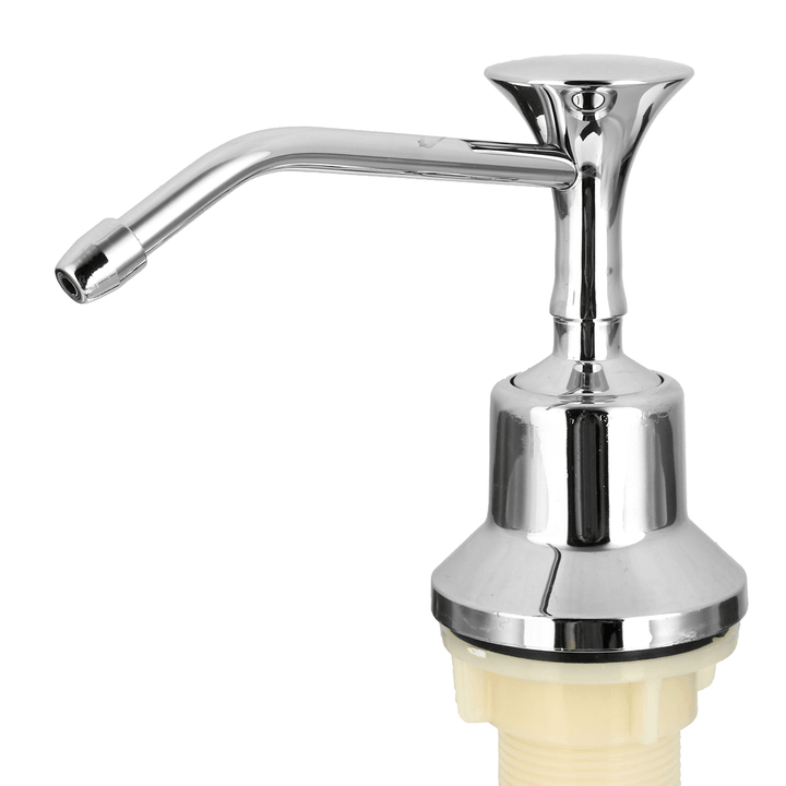 220Ml White Kitchen Chrome Liquid Soap Dispenser Bathroom Sink Pump Bottles - MRSLM