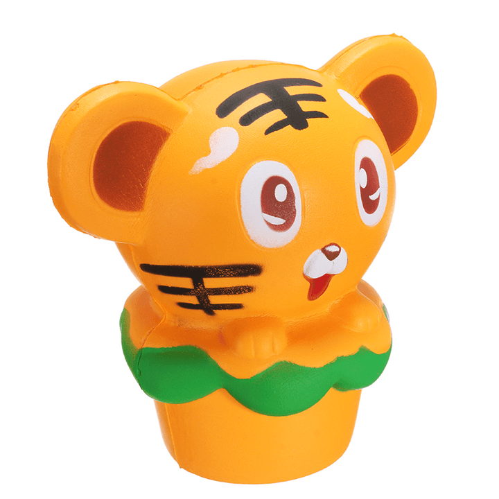 Squishy Tiger 13Cm Soft Slow Rising 10S Collection Gift Decor Squeeze Stress Reliever Toy - MRSLM