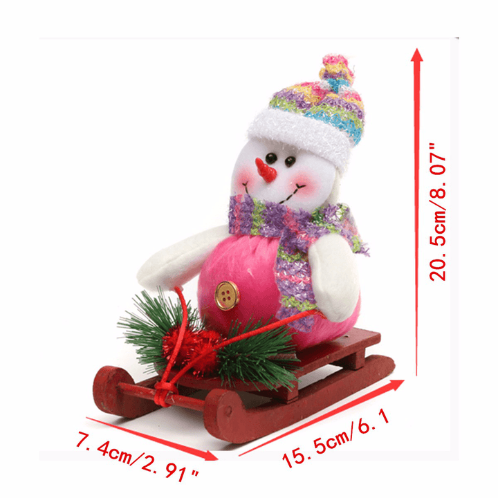 Christmas Santa Clau Snowman Sledding Christmas Party Decor - MRSLM