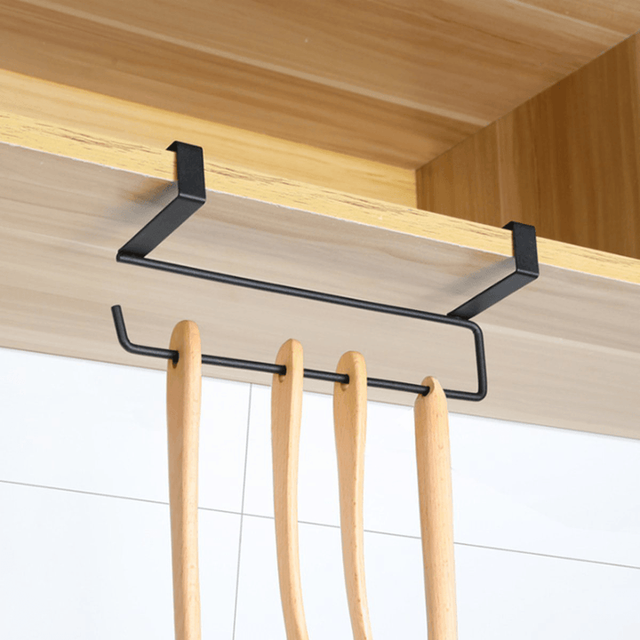 Towel Holder Hanging Kitchen Roll Paper Organizer Storage Rack Tissue Hanger - MRSLM