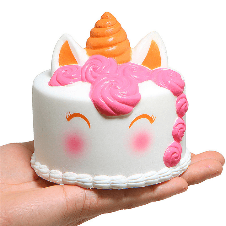 Cute Unicorn Cake Squishy 11*10CM Super Slow Rising Squeeze Cream Scented Original Package - MRSLM