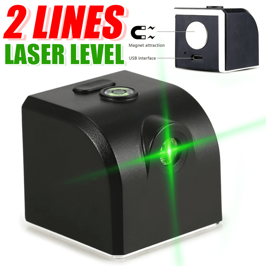 2 Lines Green/Red Beam Laser Horizontal & Vertical Cross-Line Laser Levels - MRSLM