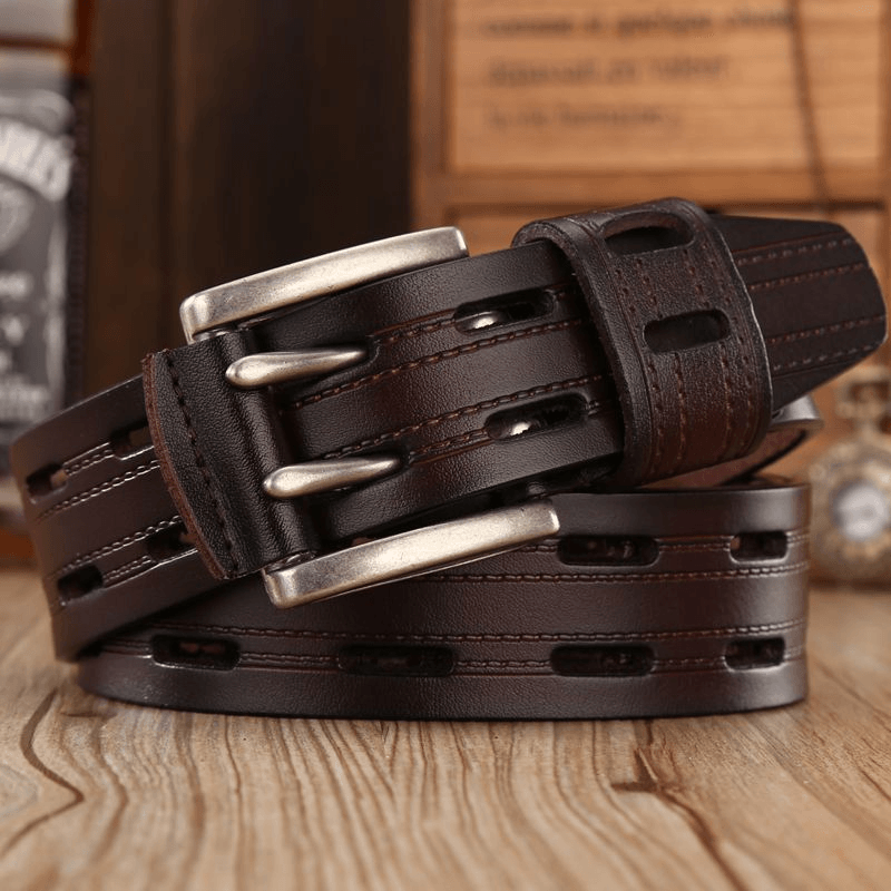 Fashion Retro Men'S Casual Double Needle Belt - MRSLM