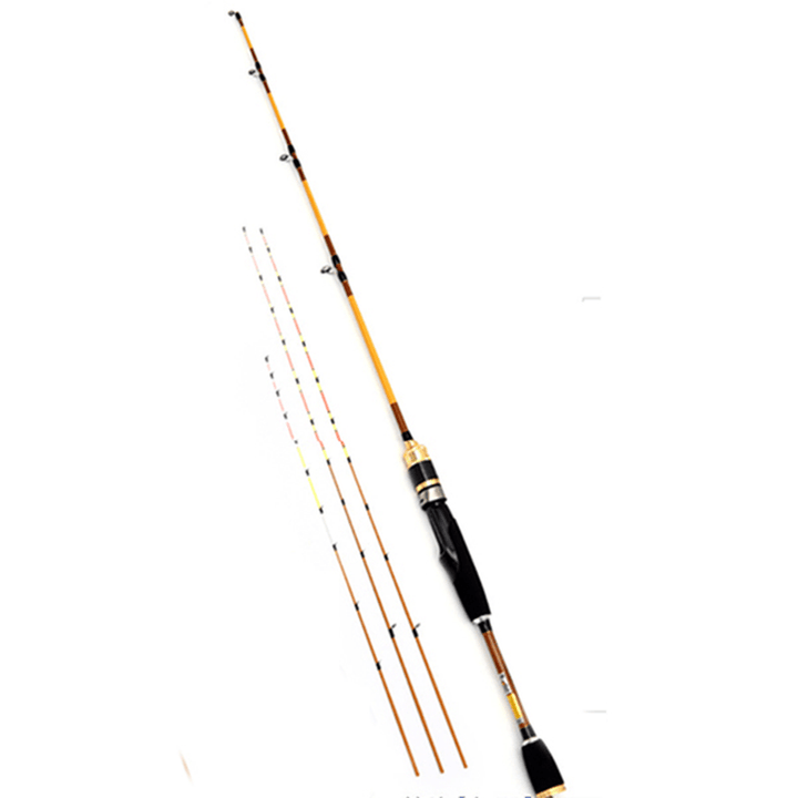 LEO Telescopic 1.2M-1.5M Carbon Fishing Rod Super Soft Three Poles Travel Fishing Rod - MRSLM