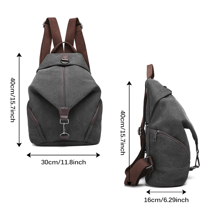 Women Vintage Large Capacity Backpack Shoulder Bag Schooo Bag Casual for 14Inch Computer - MRSLM