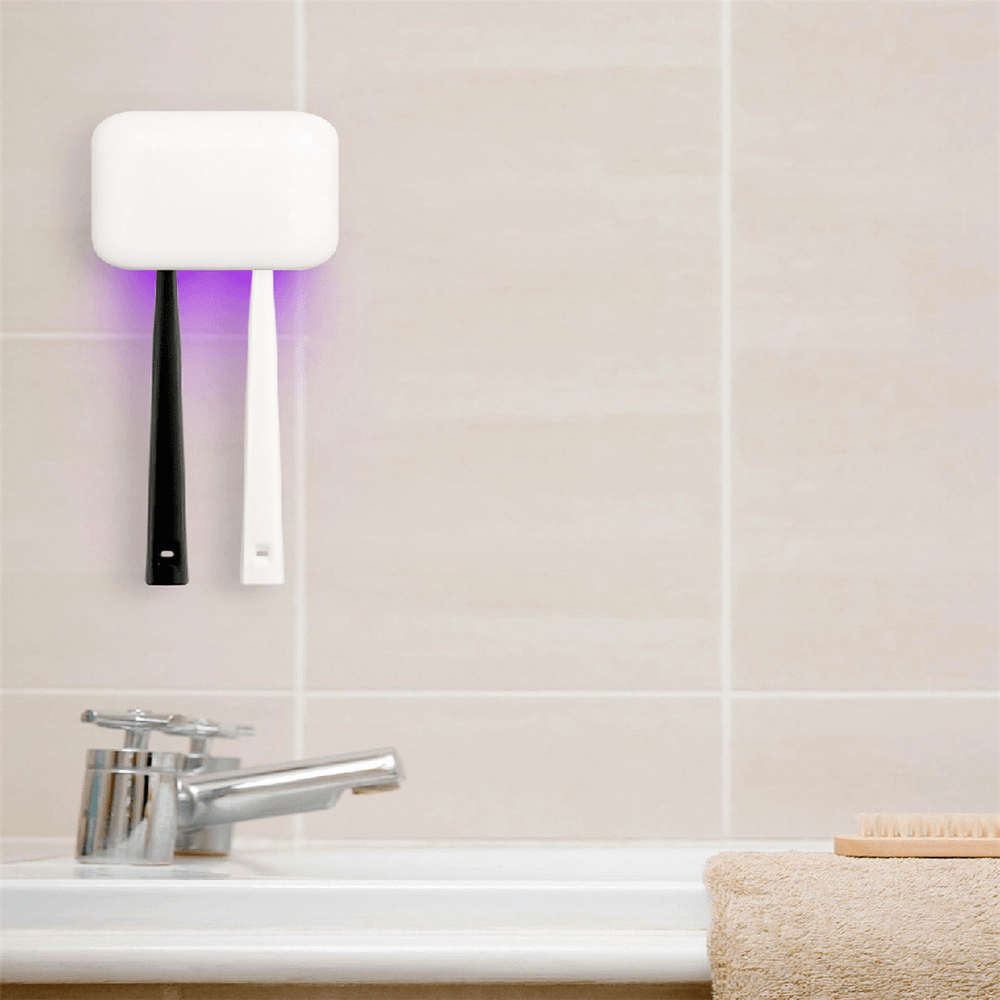 Mini Smart UV Light Toothbrush Sterilizer USB Quick Charging Antibacteria Ultraviolet Toothbrushes Sterilizer Holder Box - MRSLM