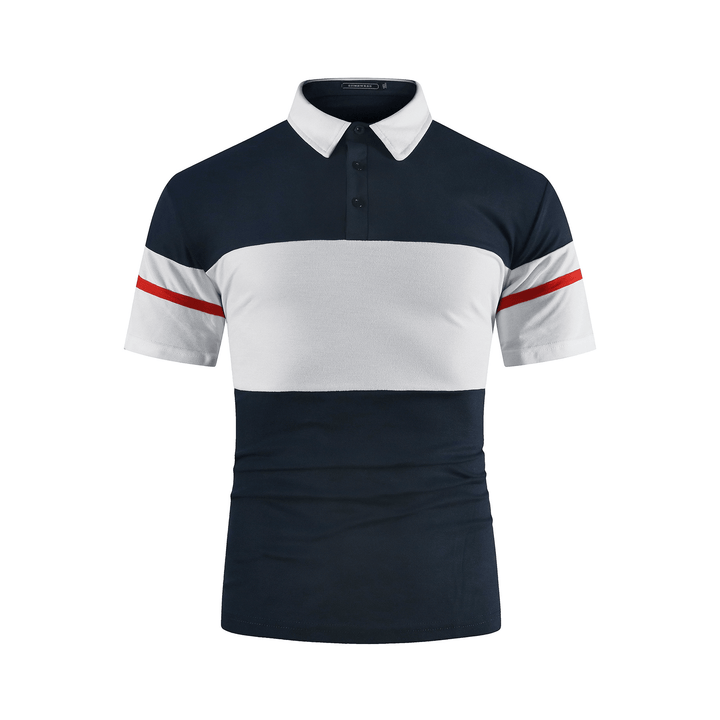 Breathable Square Neck Short-Sleeved Polo Shirt - MRSLM