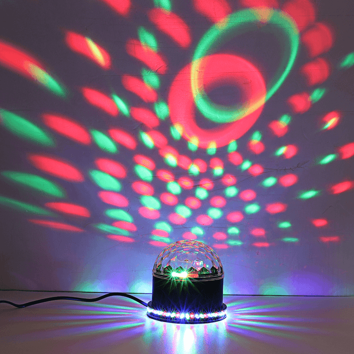 10W Colorful RGB LED Crystal Ball Effect Stage Light Lamp Disco Party US / EU Plug - MRSLM