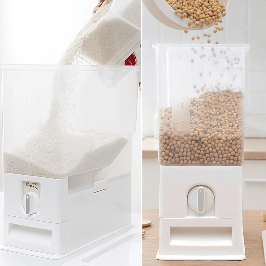 15Kg Plastic Cereal Dispenser Storage Box Kitchen Food Rice Grain Container Organizer for Kitchen Grain Storage Cans Container Jars - MRSLM