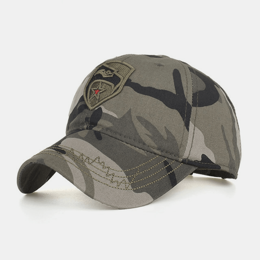 Men'S Pentagram Embroidered Camouflage Baseball Cap - MRSLM