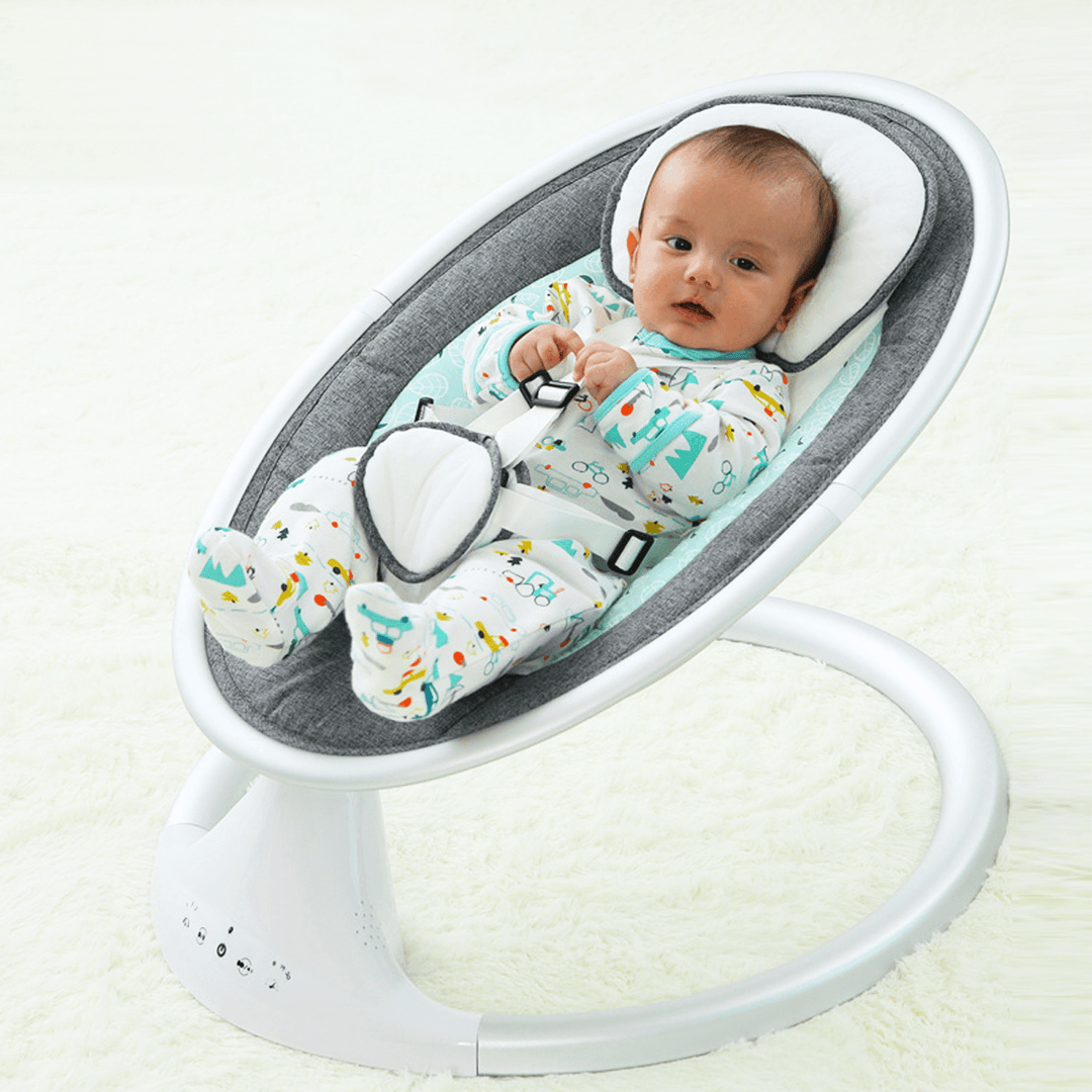 Electric Baby Swing Chair Infant Music Rocking Seat Multifunctional Baby Cradle for 0-3 Years Old - MRSLM