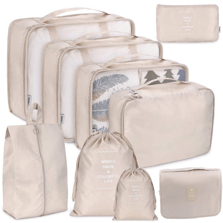 9 PCS Storage Bag Waterproof Traveling Luggage Bag Clothes Storage Bag Laundry Pouch - MRSLM