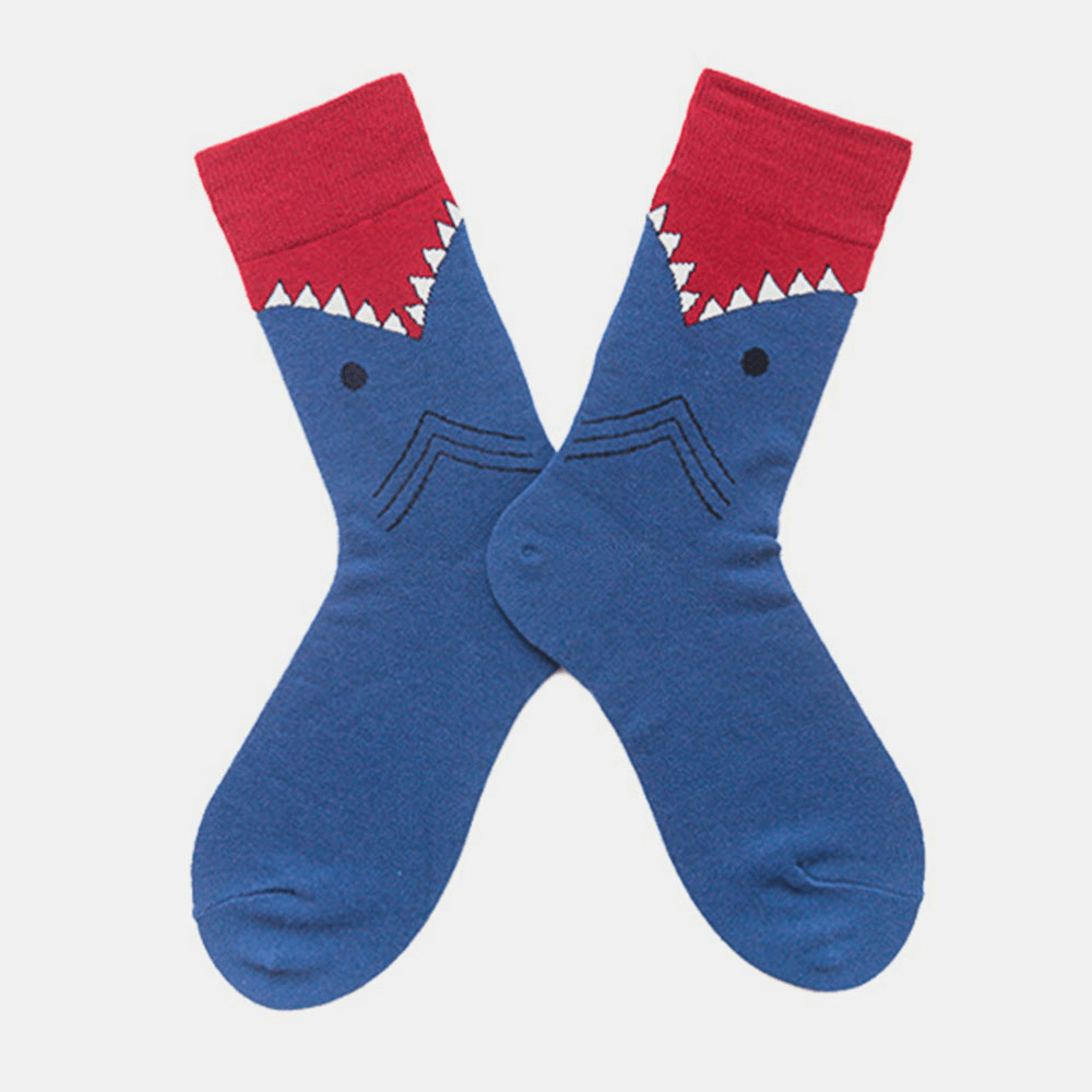 Shark Series Cotton Couple Models Trendy Personality Socks Street - MRSLM