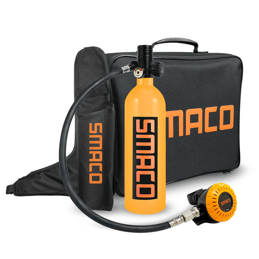 SMACO 1L Mini Diving Tank Oxygen Cylinder Respirators Storage Bag Outdoor Swimming Diving Equipment - MRSLM