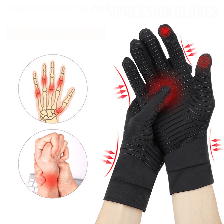 Copper Compression Gloves for Arthritis Rheumatoid Relief Pain and Swelling Copper Arthritis Gloves for Women and Men - MRSLM