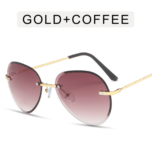 womens frameless sunglasses, view 8 - MRSLM