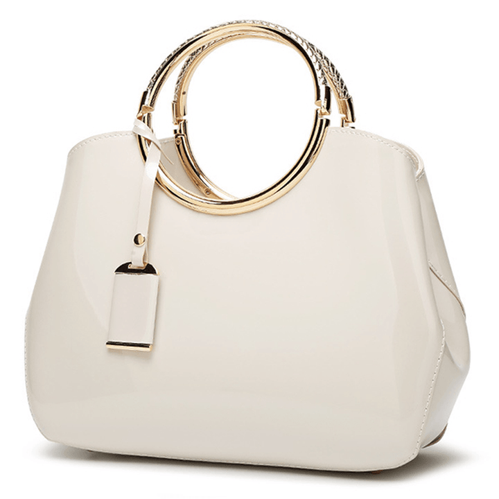 Women High Quality Patent Leather Elegant Handbag - MRSLM