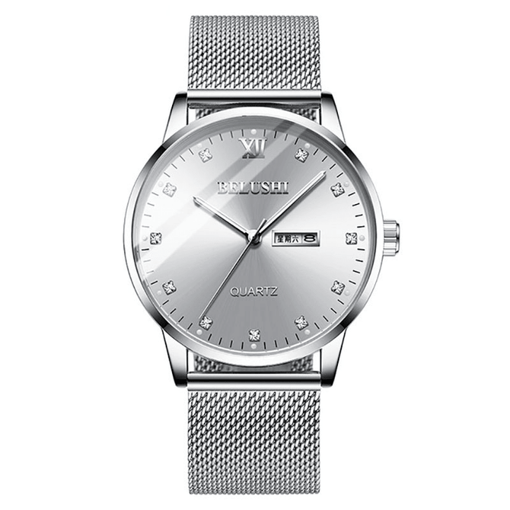 BELUSHI 545 Fashion Wrist Watch Luminous Calendar Date Business Men'S Waterproof Quartz Watch - MRSLM